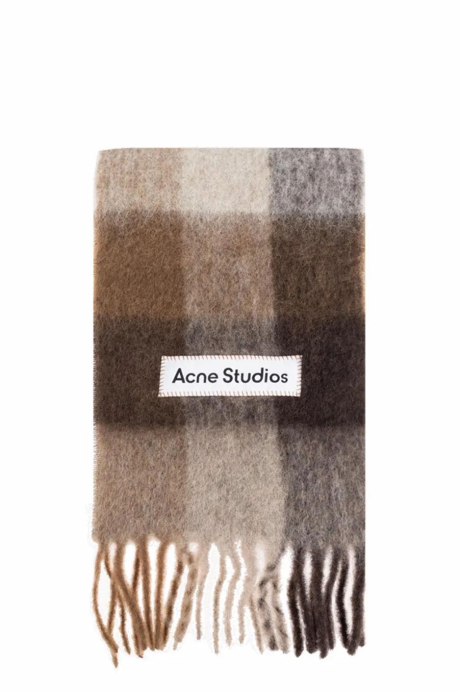 Acne Studios BRĄZOWY Wełniany szal