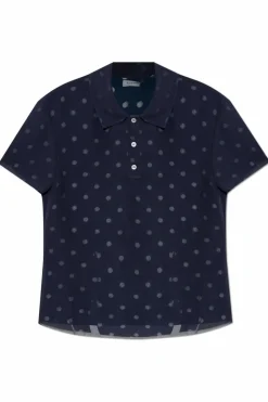 Acne Studios GRANATOWY Koszula ze wzorem w groszki