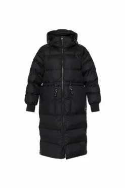 ADIDAS by Stella McCartney CZARNY Pikowany płaszcz