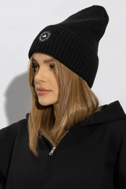 ADIDAS by Stella McCartney CZARNY Czapka z logo