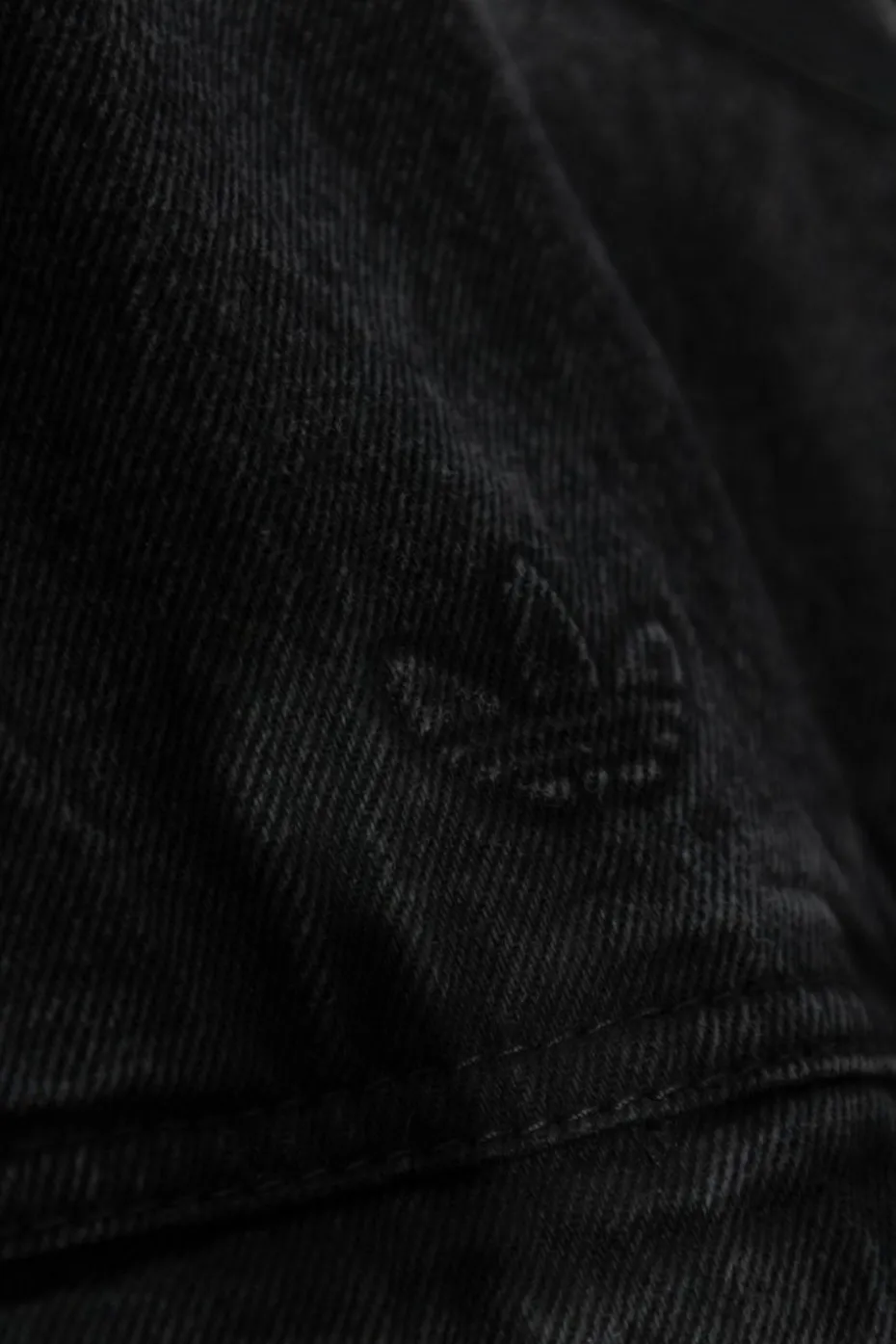 ADIDAS Originals CZARNY Jeansowa kurtka typu `oversize`