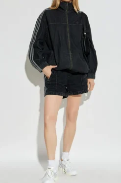 ADIDAS Originals CZARNY Jeansowe szorty