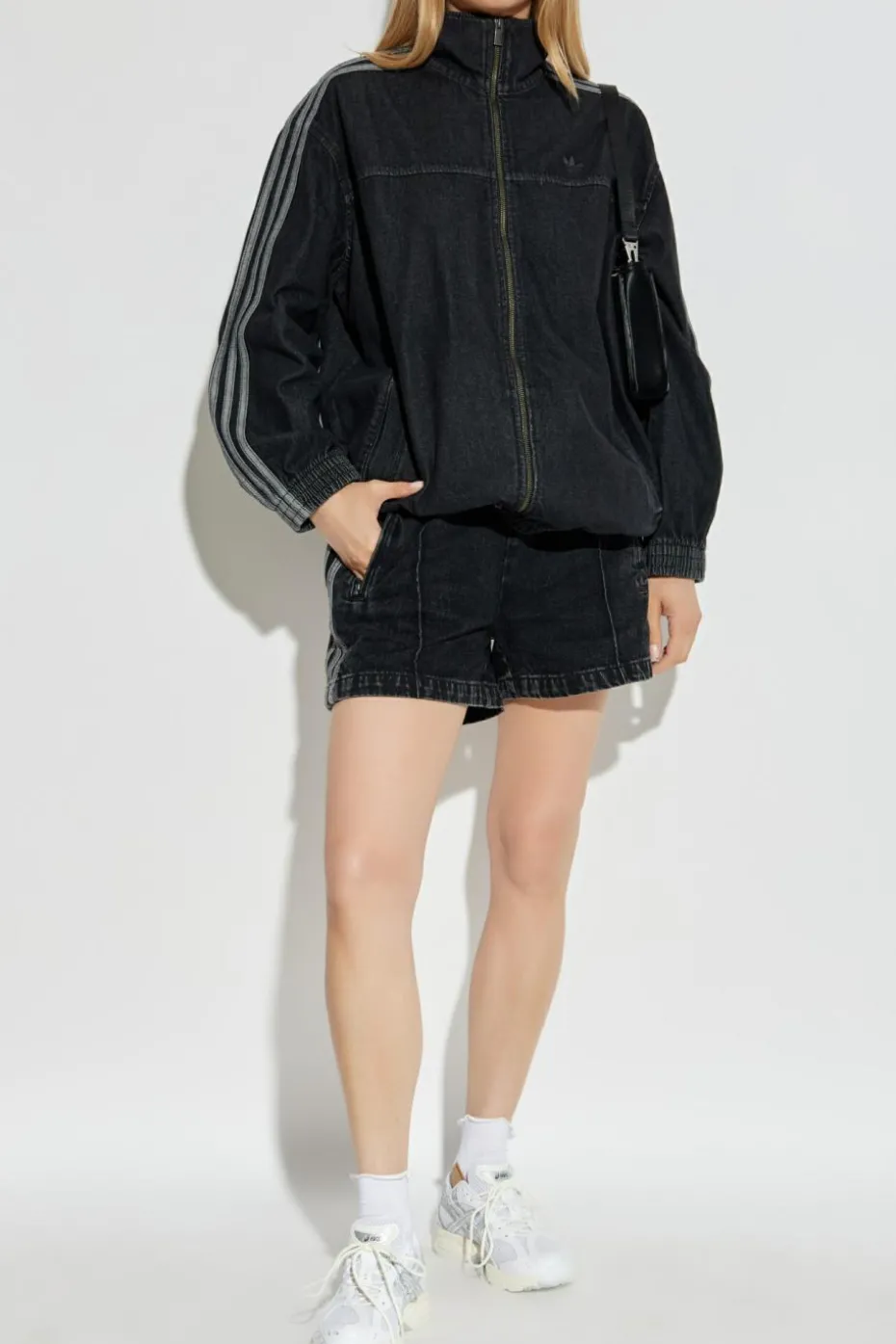 ADIDAS Originals CZARNY Jeansowe szorty