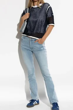 ADIDAS Originals NIEBIESKI Jeansy z rozszerzanymi nogawkami