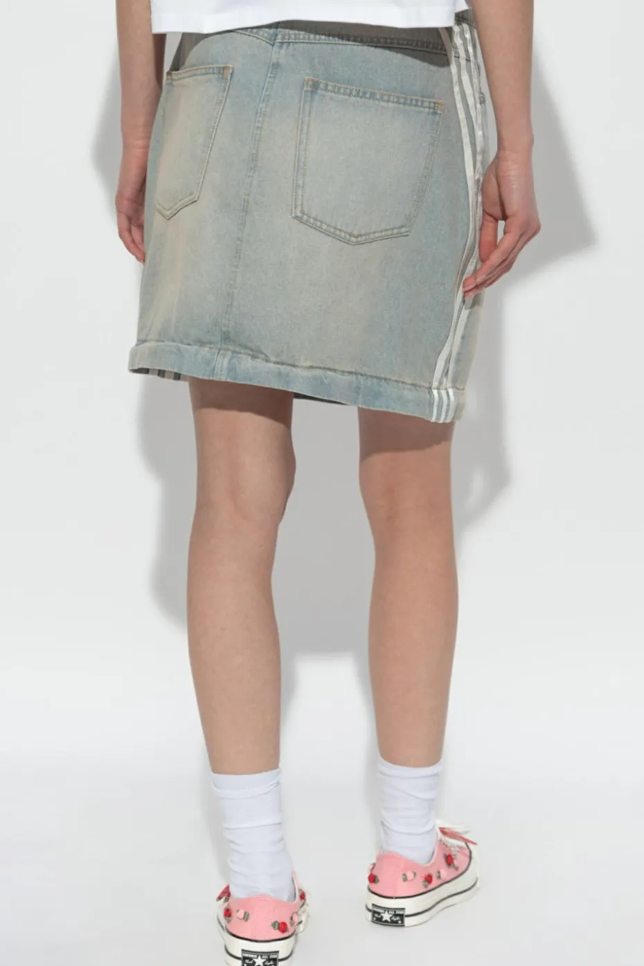 ADIDAS Originals NIEBIESKI Jeansowa spódnica