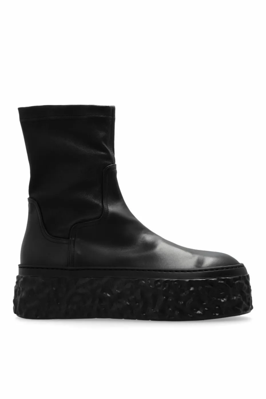 AGL CZARNY Skórzane buty za kostkę