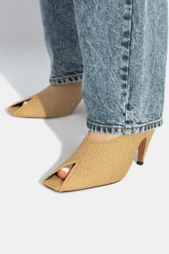 Alaïa beżowy Klapki na obcasie `Open Toe`