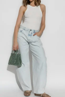 Alaïa BIAŁY Prążkowane body bez rękawów