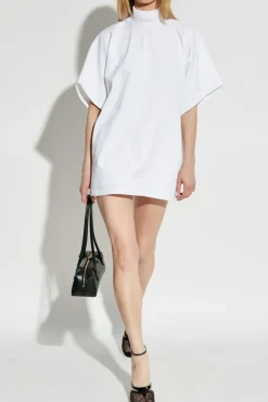 Alaïa BIAŁY Top z usztywnianą stójką