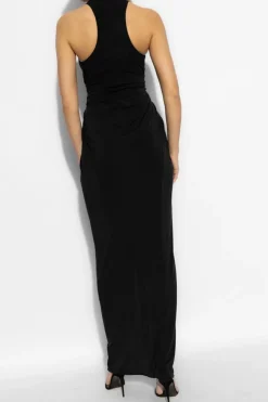 Alaïa CZARNY Drapowana sukienka