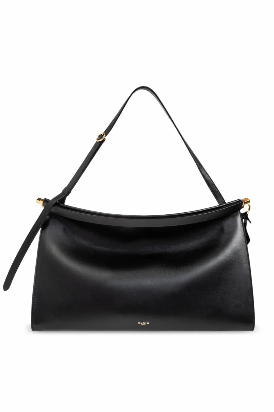 Alaïa CZARNY Skórzana torba `Le Click East West Large`