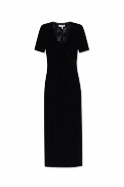Alaïa CZARNY Sukienka z krótkimi rękawami