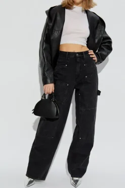 Alaïa kremowy Kaszmirowy top