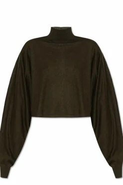Alaïa ZIELONY Golf z odkrytymi plecami