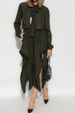 Alaïa ZIELONY Koszula z wiązaniem