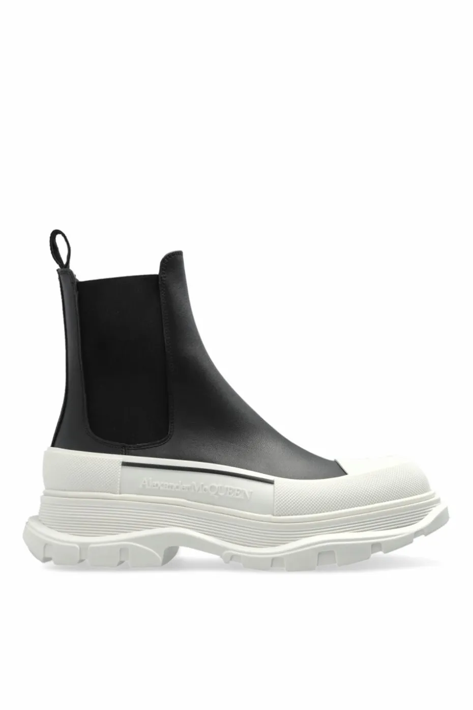 Alexander McQueen CZARNY Skórzane sztyblety