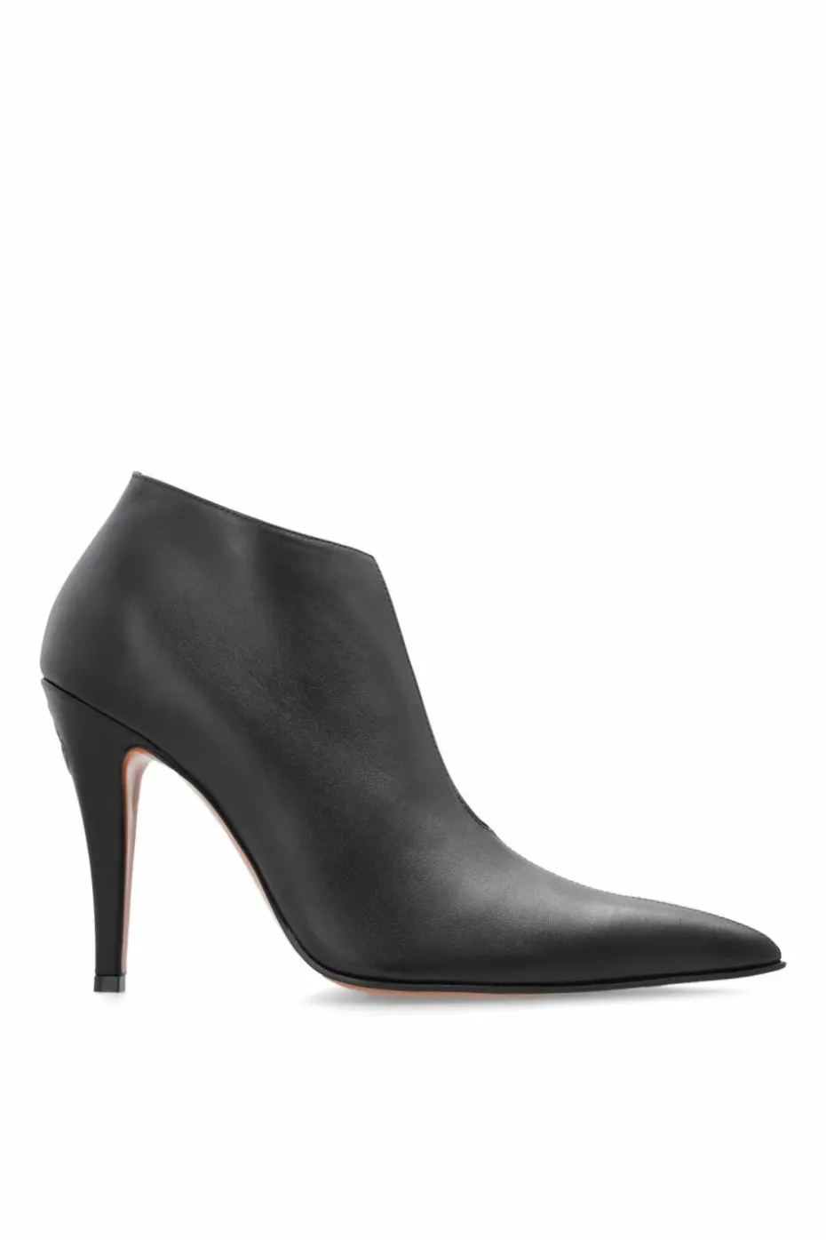 Alexander McQueen CZARNY Skórzane buty na obcasie