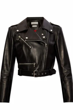 Alexander McQueen CZARNY Kurtka skórzana