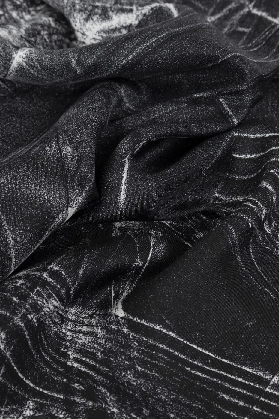 Alexander McQueen CZARNY Jedwabna chusta