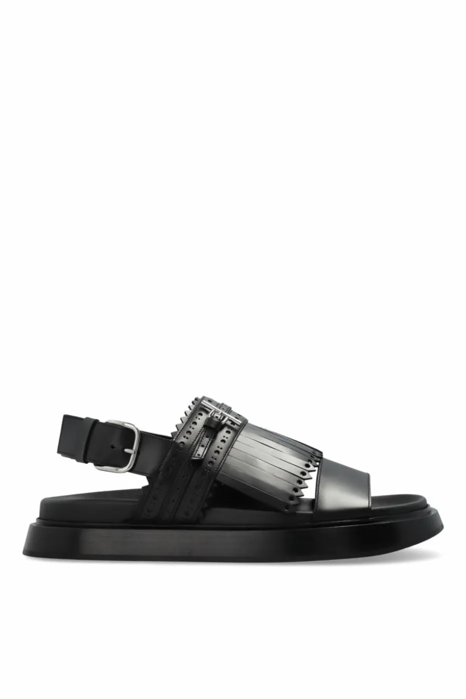 Alexander McQueen CZARNY Skórzane buty