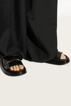 Alexander McQueen CZARNY Skórzane buty