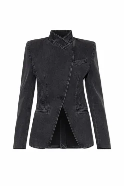 Alexander McQueen SZARY Jeansowa kurtka