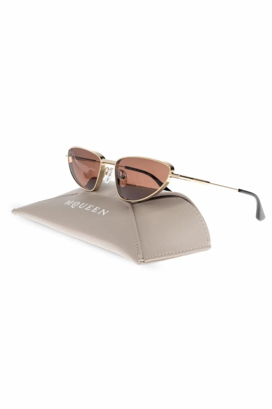 Alexander McQueen ZŁOTY Okulary przeciwsłoneczne