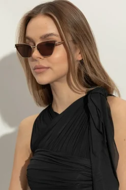 Alexander McQueen ZŁOTY Okulary przeciwsłoneczne