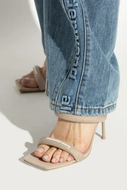 Alexander Wang beżowy Klapki na obcasie