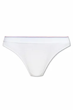 Alexander Wang BIAŁY Stringi z logo
