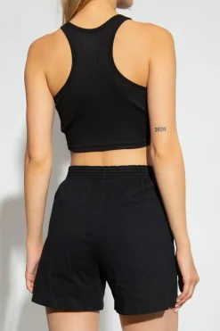 Alexander Wang CZARNY Krótki top z logo