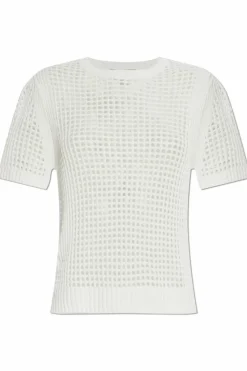AllSaints BIAŁY Ażurowy top `Paloma`
