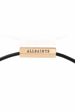 AllSaints CZARNY Regulowana bransoleta