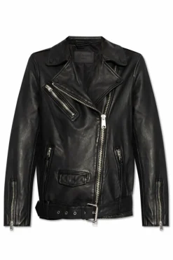 AllSaints CZARNY Skórzana kurtka ‘Billie’