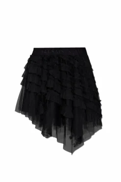AllSaints CZARNY Tiulowa spódnica `Jayde`