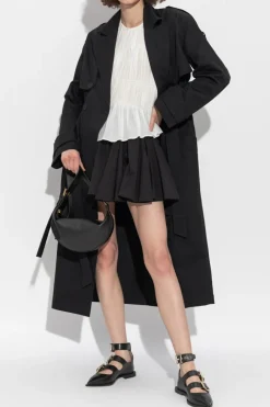 AllSaints CZARNY Trencz `Cadence`