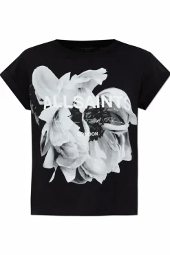 AllSaints CZARNY T-shirt `Lena`
