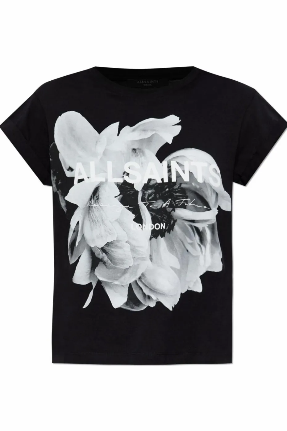 AllSaints CZARNY T-shirt `Lena`