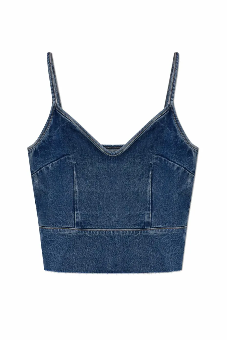 AllSaints GRANATOWY Jeansowy top `Lilah`