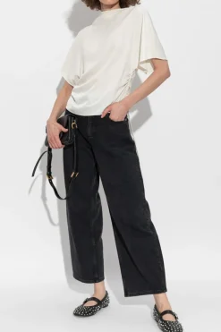 AllSaints kremowy Top `Leslie`