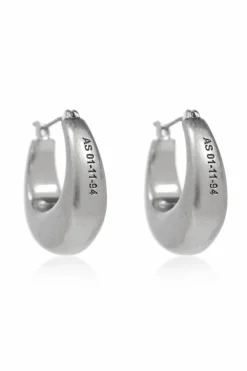 AllSaints SREBRNY Mosiężne kolczyki