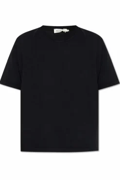 American Vintage CZARNY T-shirt z okrągłym dekoltem