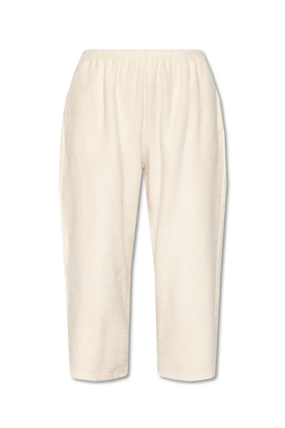 American Vintage kremowy Spodnie z tkaniny ‘frotte’