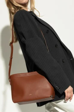 A.P.C. BRĄZOWY Torba na ramię `Ninon`