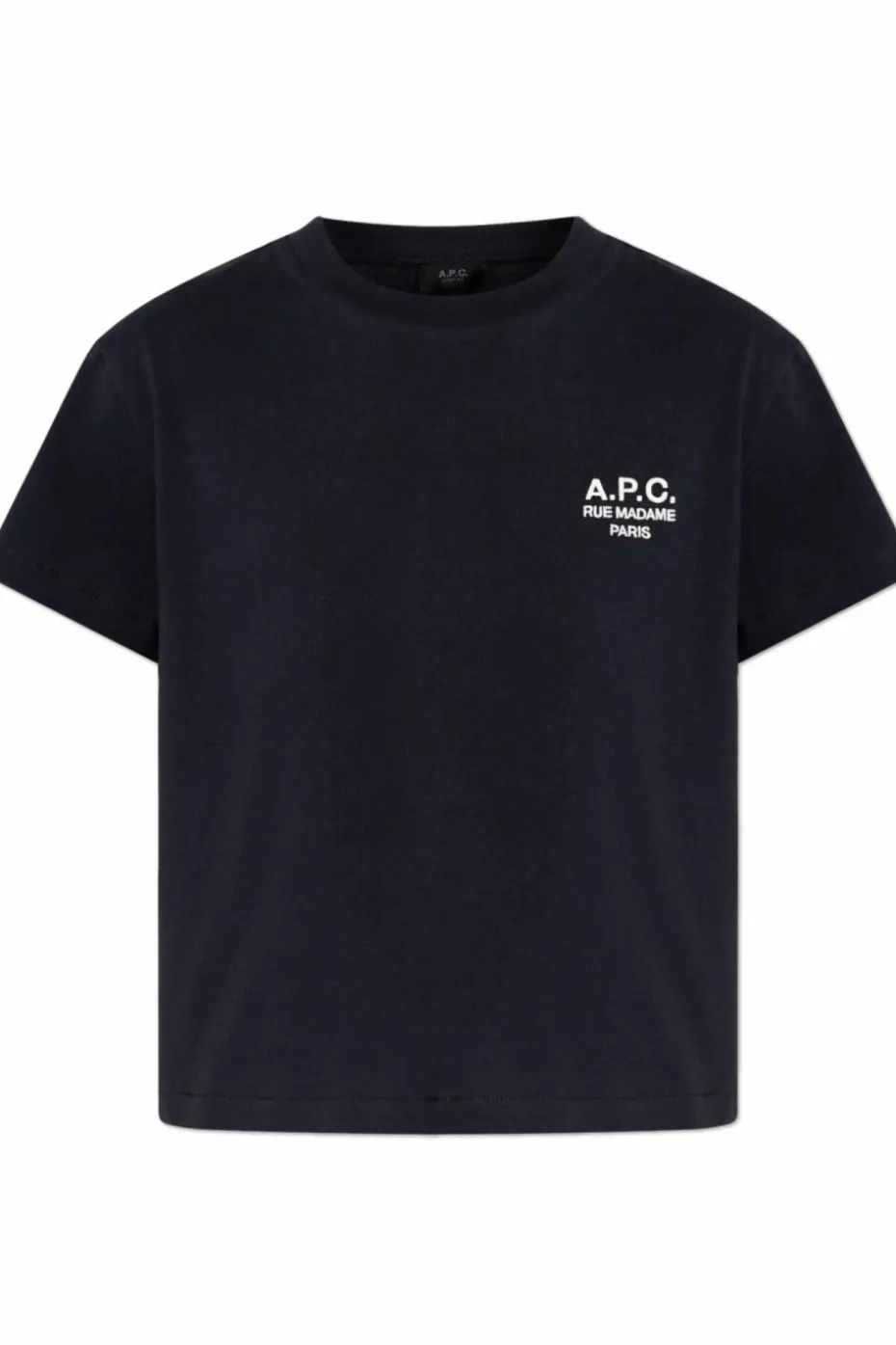 A.P.C. CZARNY T-shirt z wyszytym logo