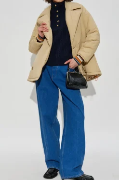 A.P.C. GRANATOWY Wełniany golf