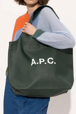 A.P.C. ZIELONY Torba typu `shopper`