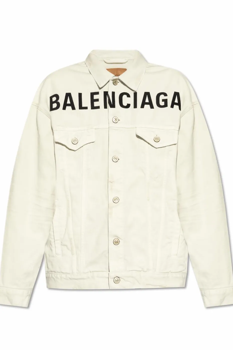 Balenciaga BIAŁY Kurtka jeansowa z logo