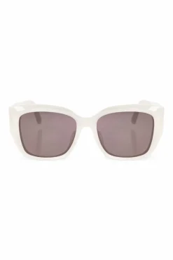 Balenciaga BIAŁY Okulary przeciwsłoneczne
