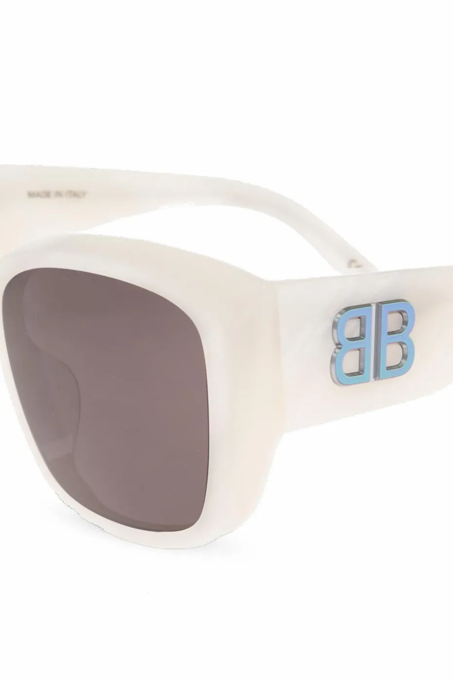 Balenciaga BIAŁY Okulary przeciwsłoneczne